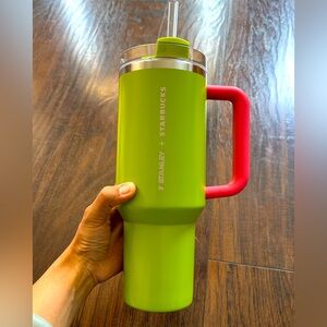 Stanley x‎ Starbucks 40 oz Tumbler Green & Flamingo Pink - New with Box